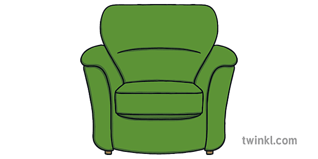 Comfy Green Armchair PNG Clipart