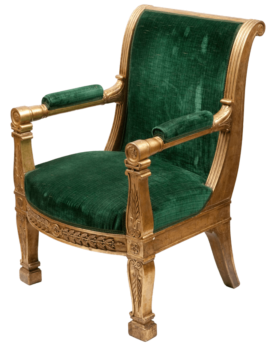 Comfy Green Armchair PNG File