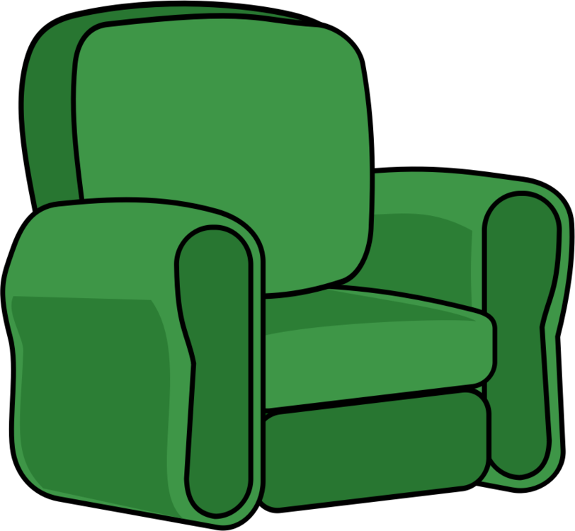 Comfy Green Armchair PNG HD