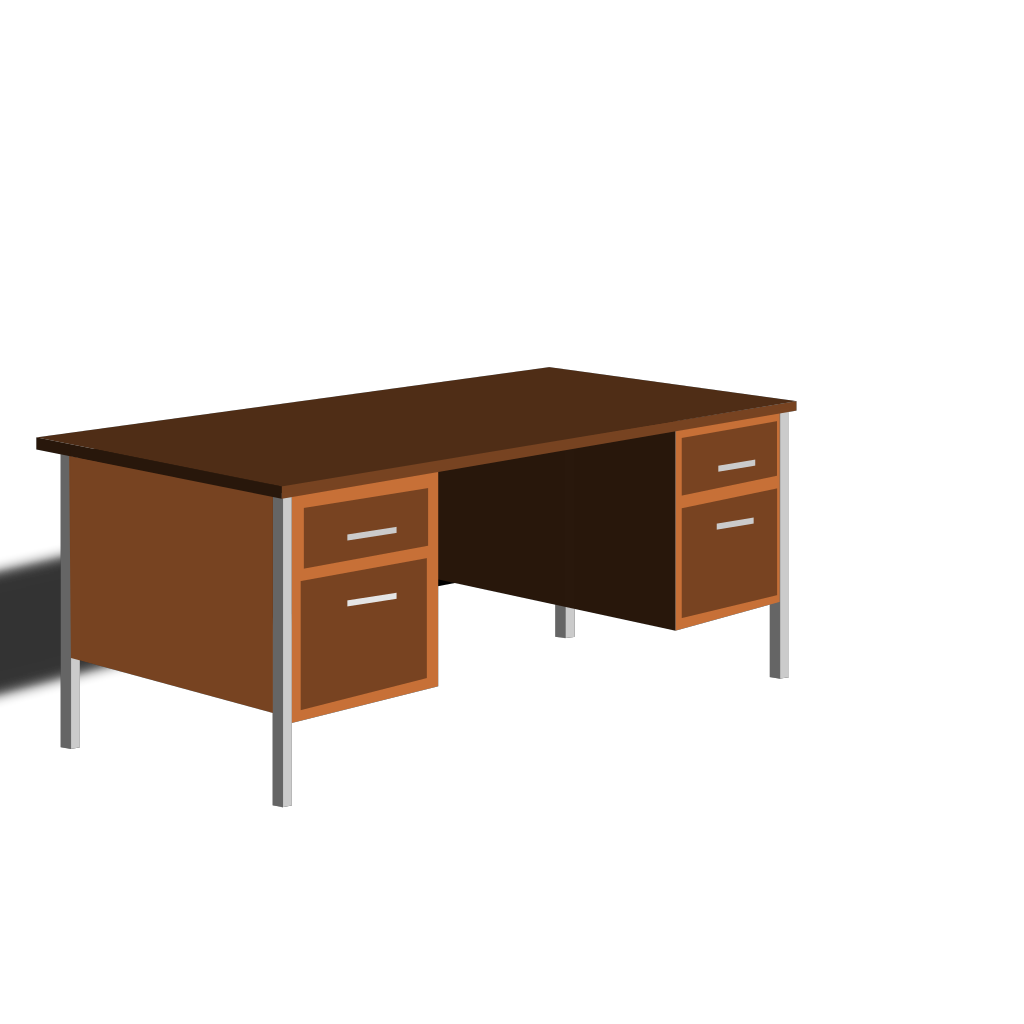 Computer Desk PNG Isolated Image