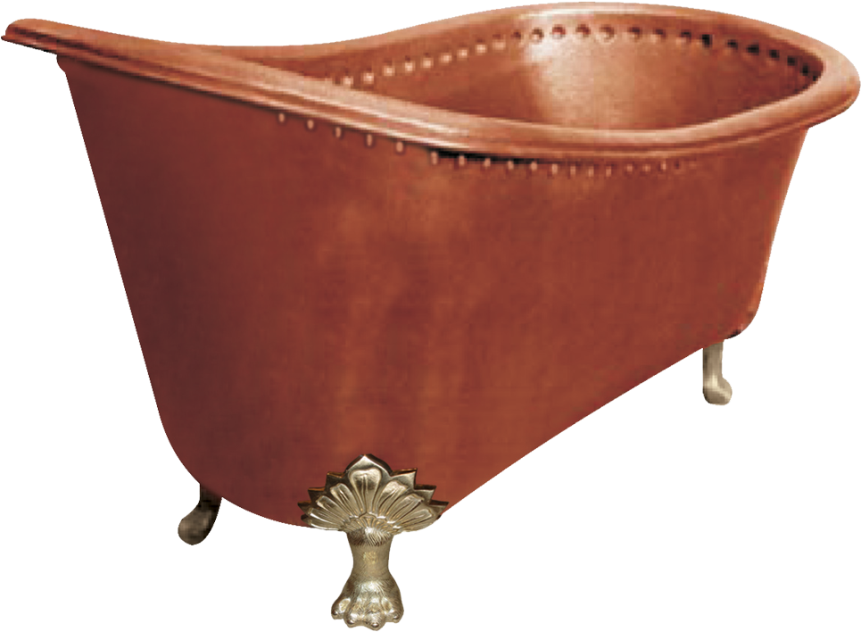 Copper Bath Tub PNG Isolated Image