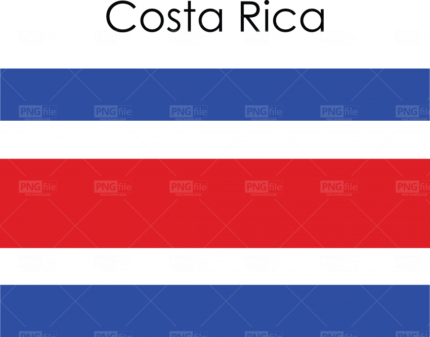 Costa Rica Flag PNG Photo