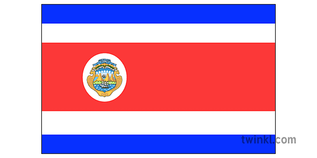 Costa Rica Flag Transparent PNG