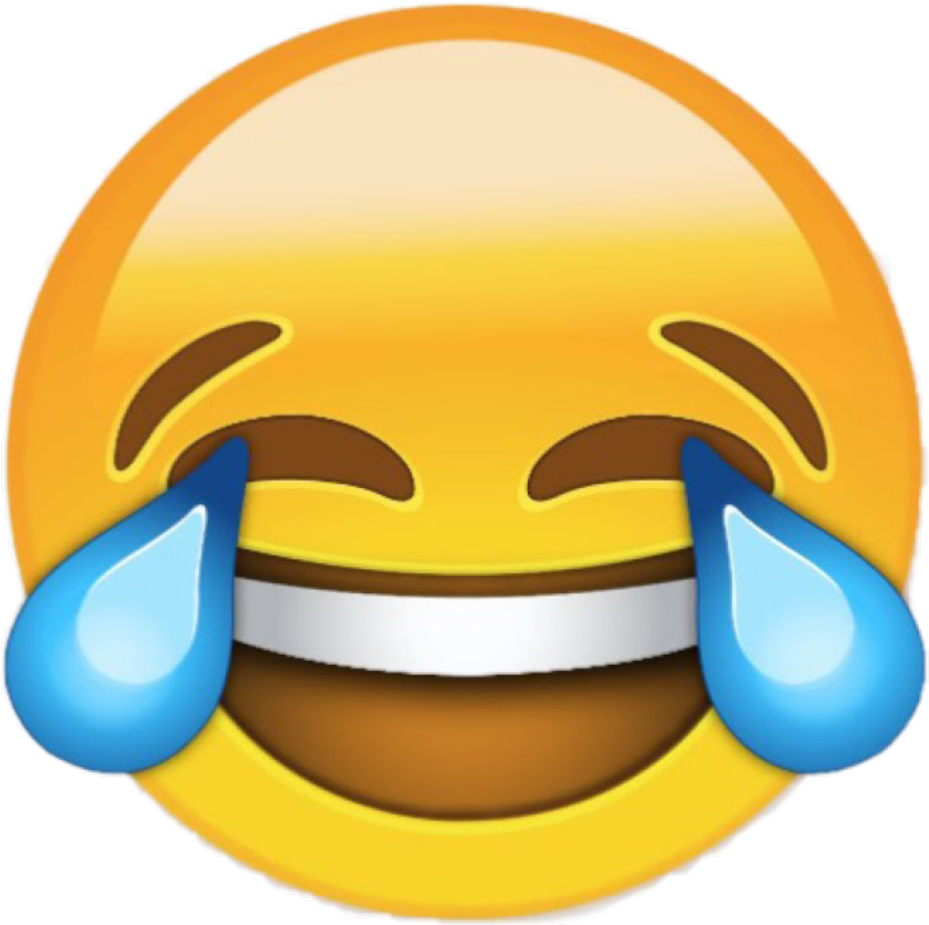 Cry Laughing Emoji PNG Isolated HD