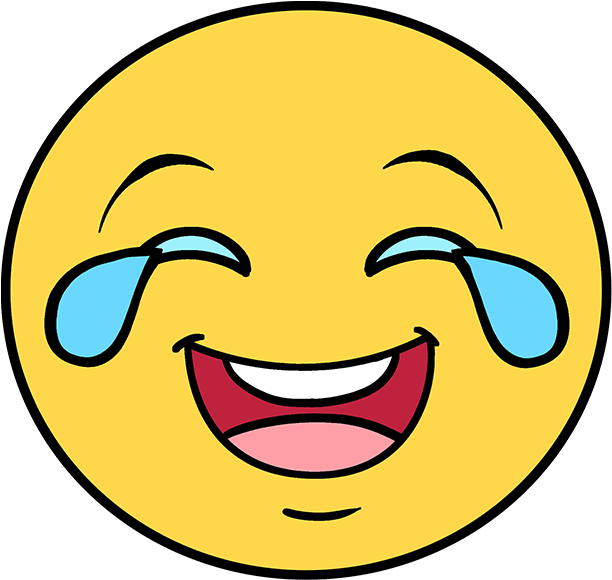 Cry Laughing Emoji PNG Isolated Image