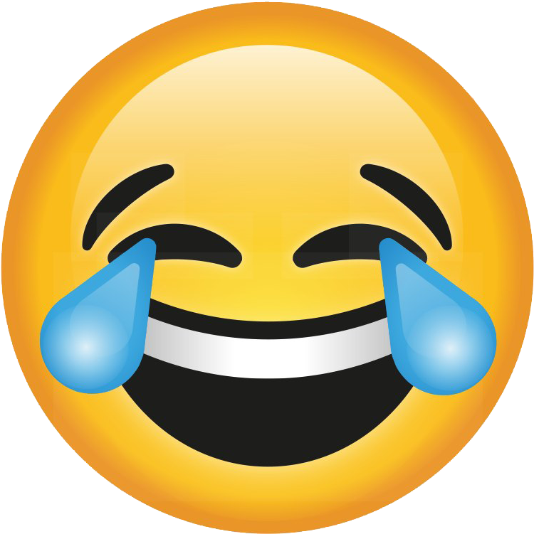 Cry Laughing Emoji PNG Isolated Pic