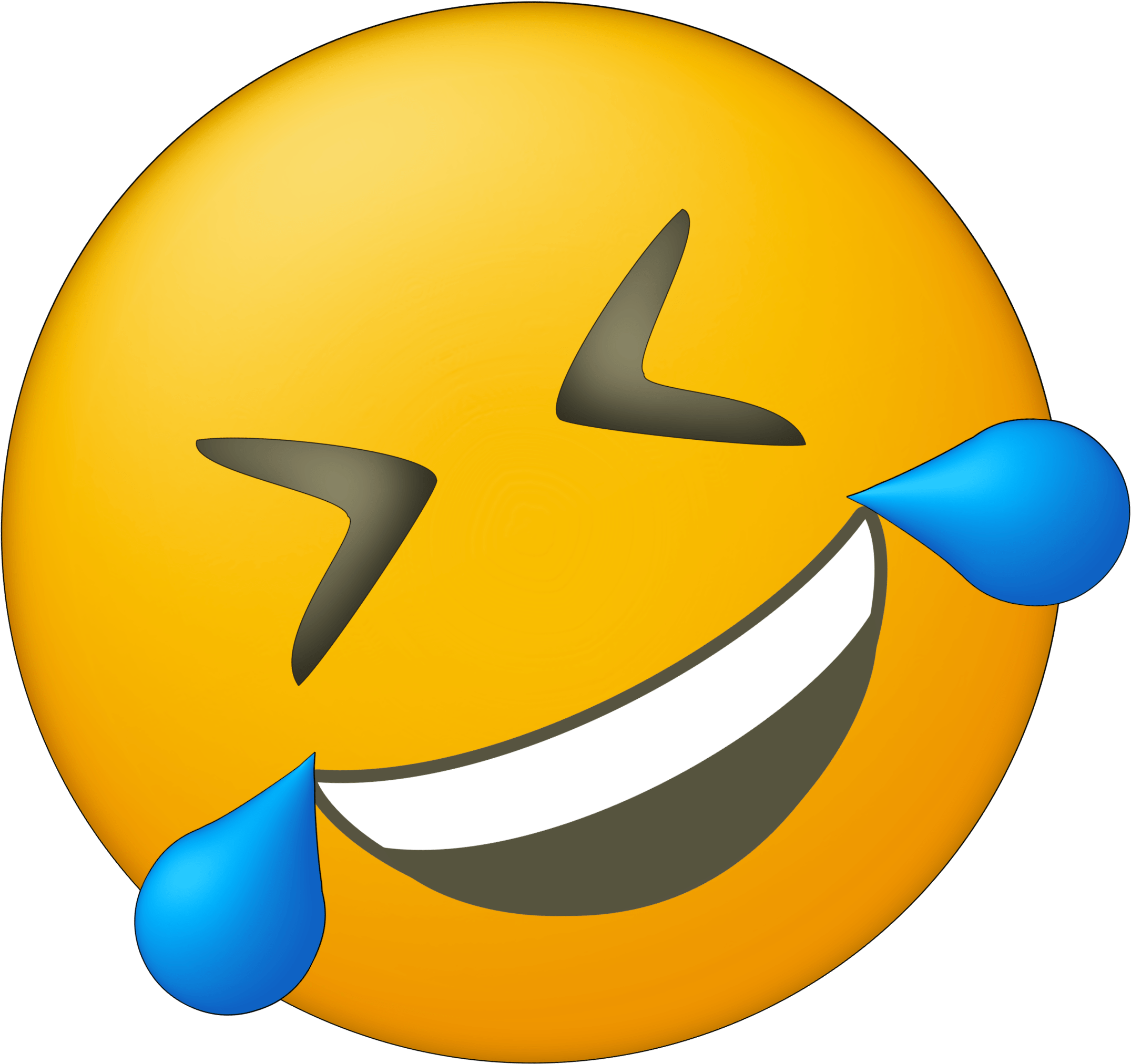 Cry Laughing Emoji PNG Transparent