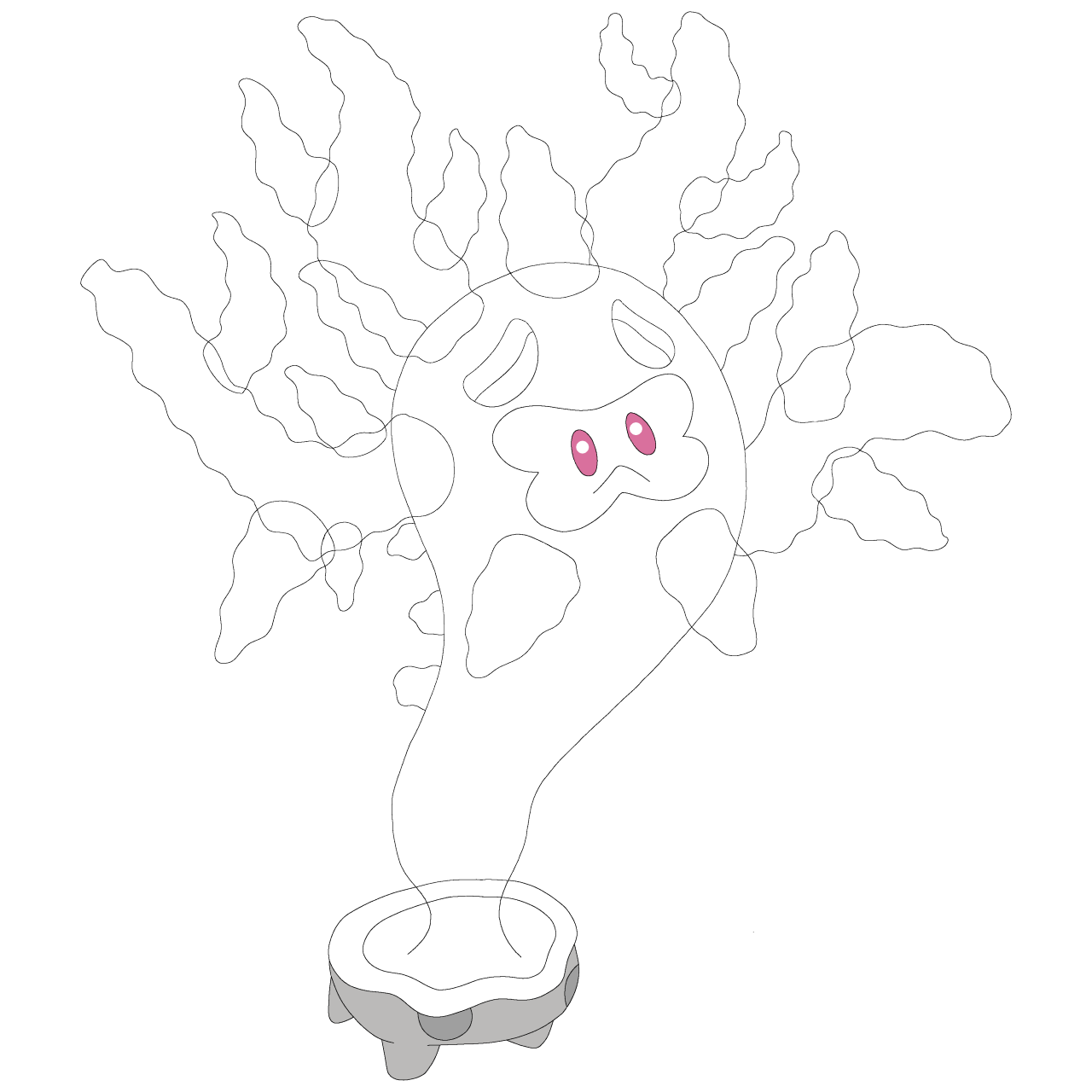Cursola Pokemon PNG HD Isolated