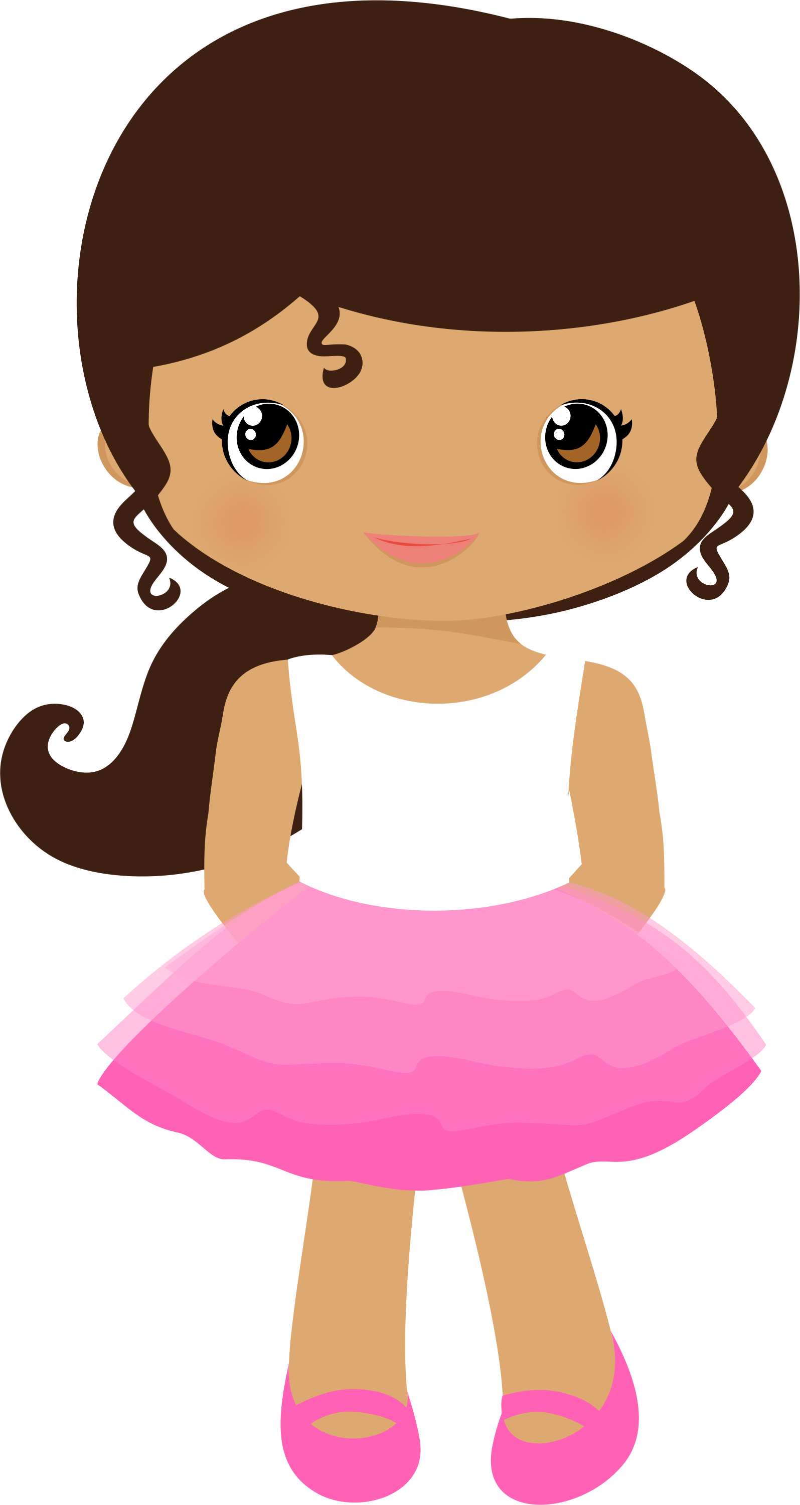 Cute Drawing Of Girls PNG HD Isolated