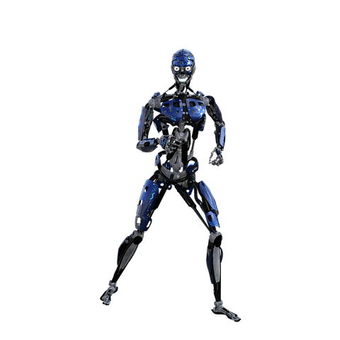 Cyborg Running PNG Pic