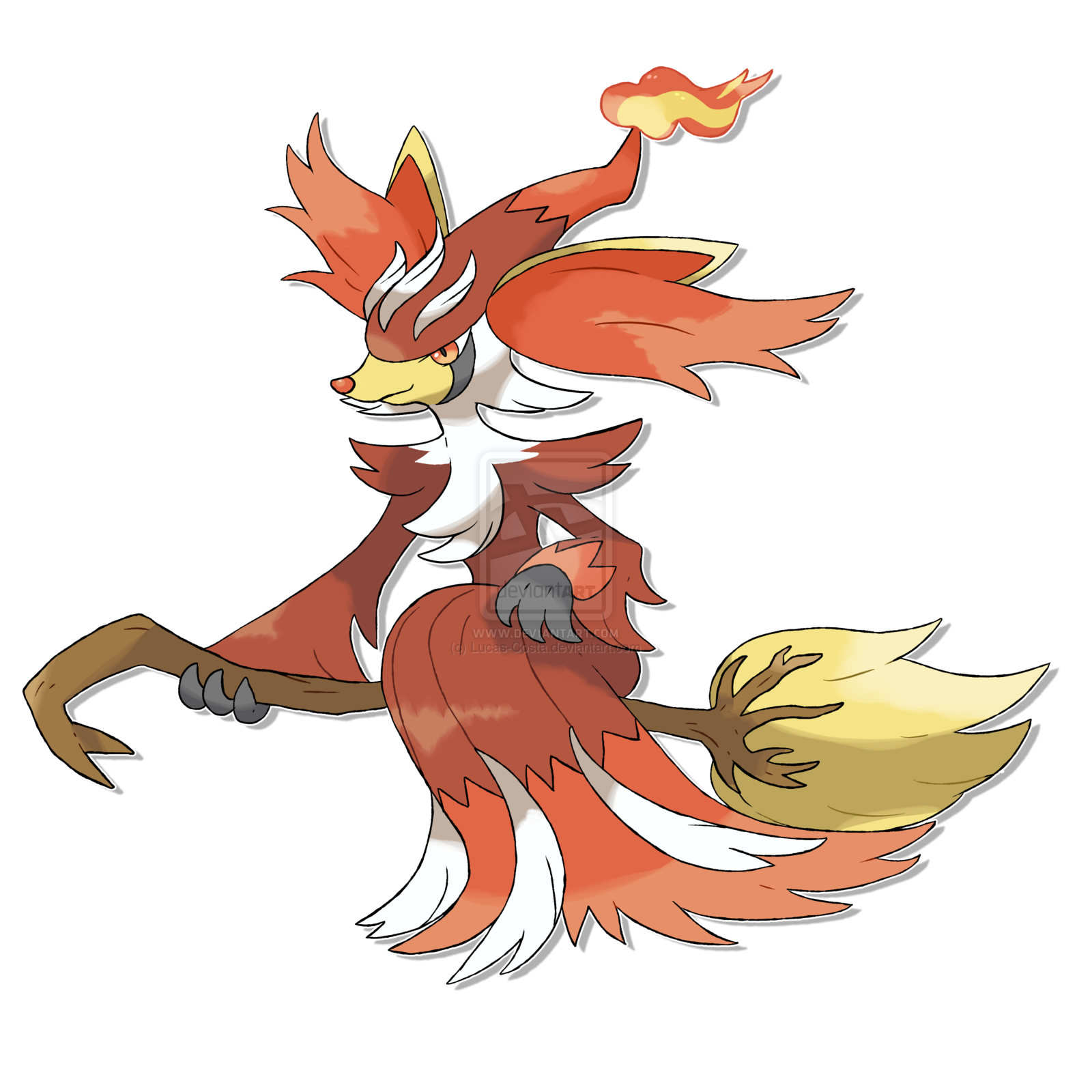 Delphox Pokemon PNG Isolated File