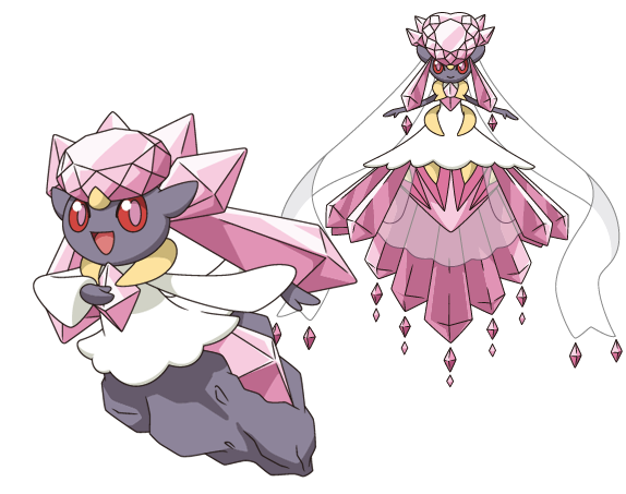 Diancie Pokemon PNG Isolated Photo