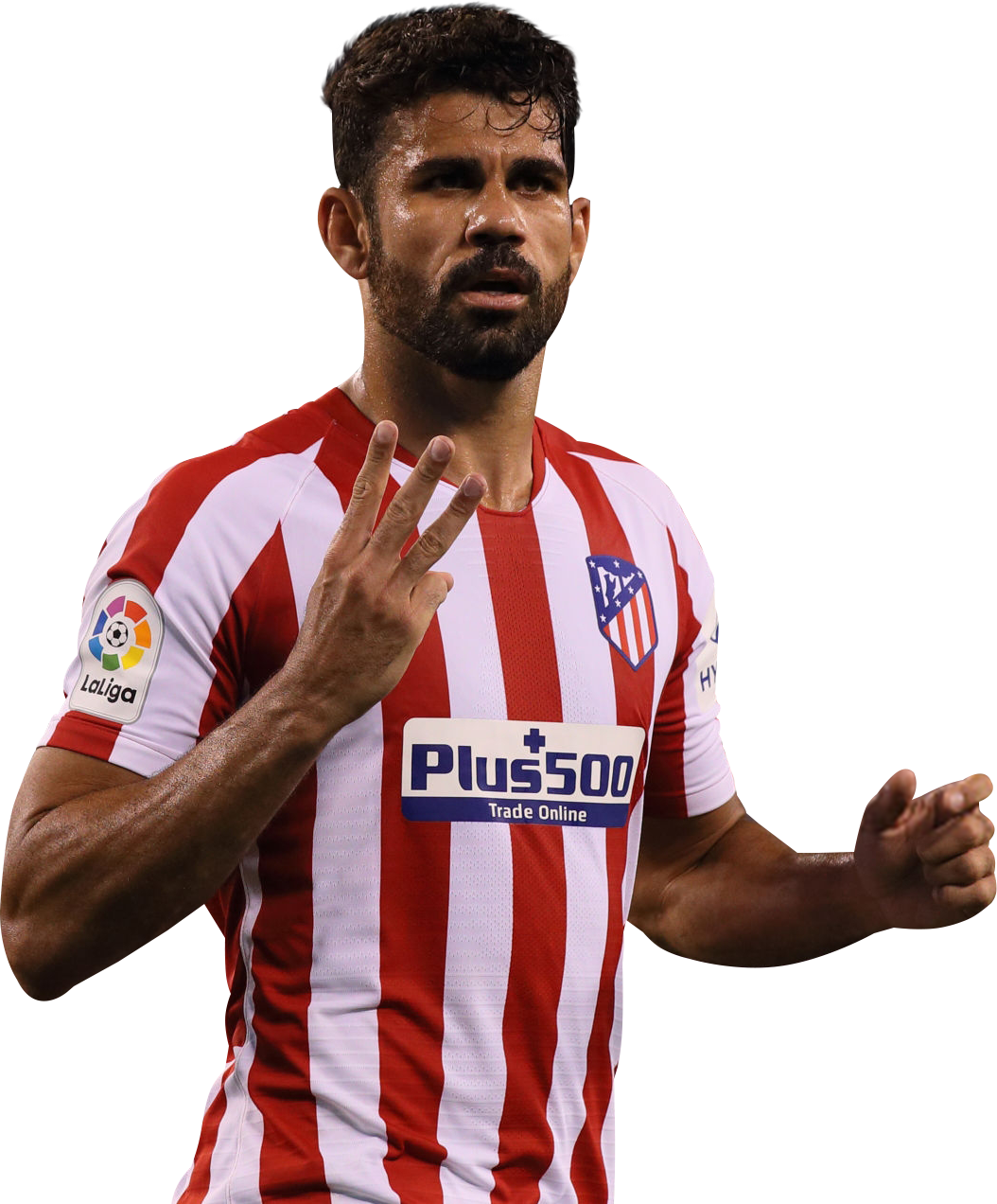 Diego Costa Atlético Madrid PNG Isolated Pic