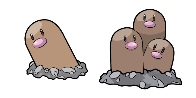 Diglett Pokemon PNG Isolated Clipart