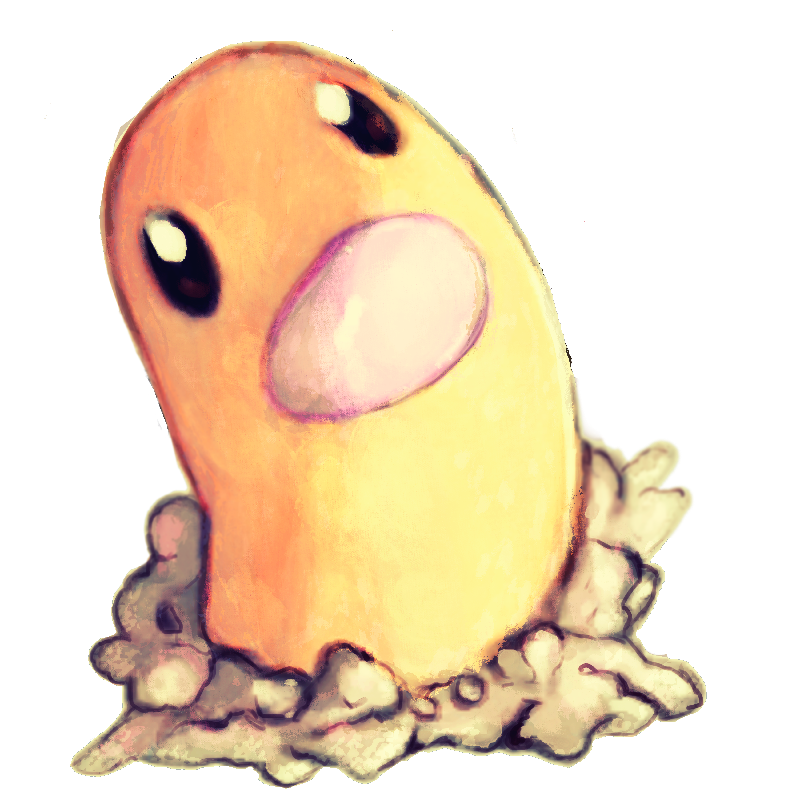 Diglett Pokemon PNG Isolated Picture