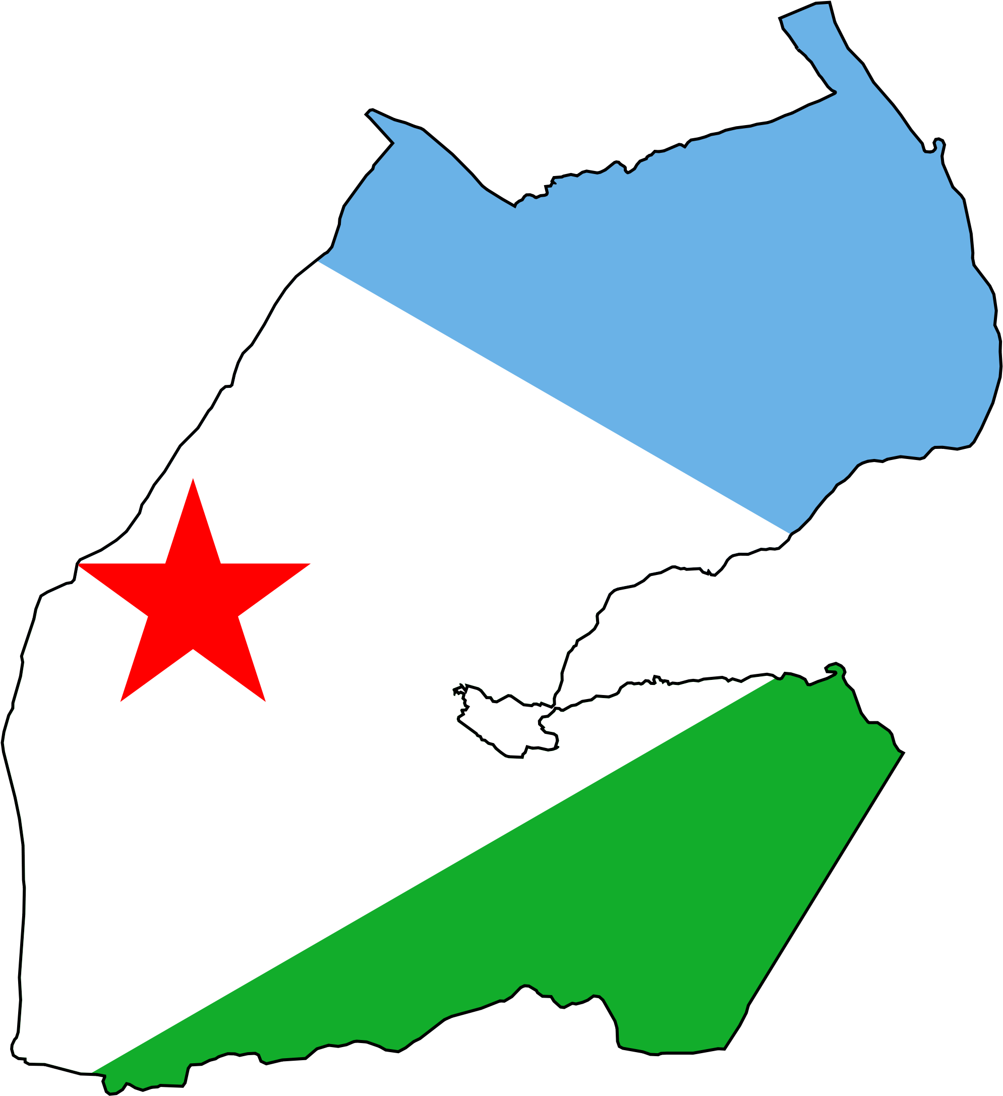 Djibouti Flag PNG File