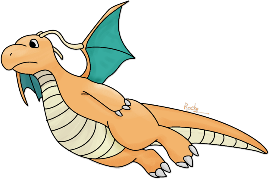 Dragonite Pokemon PNG Isolated HD