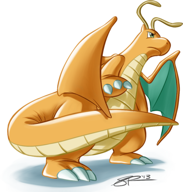 Dragonite Pokemon PNG Isolated Picture