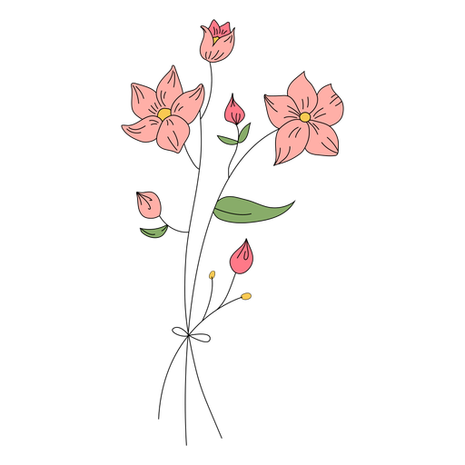 Drawing Of Flowers PNG Isolated HD