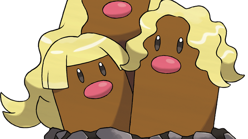 Dugtrio Pokemon PNG Isolated File