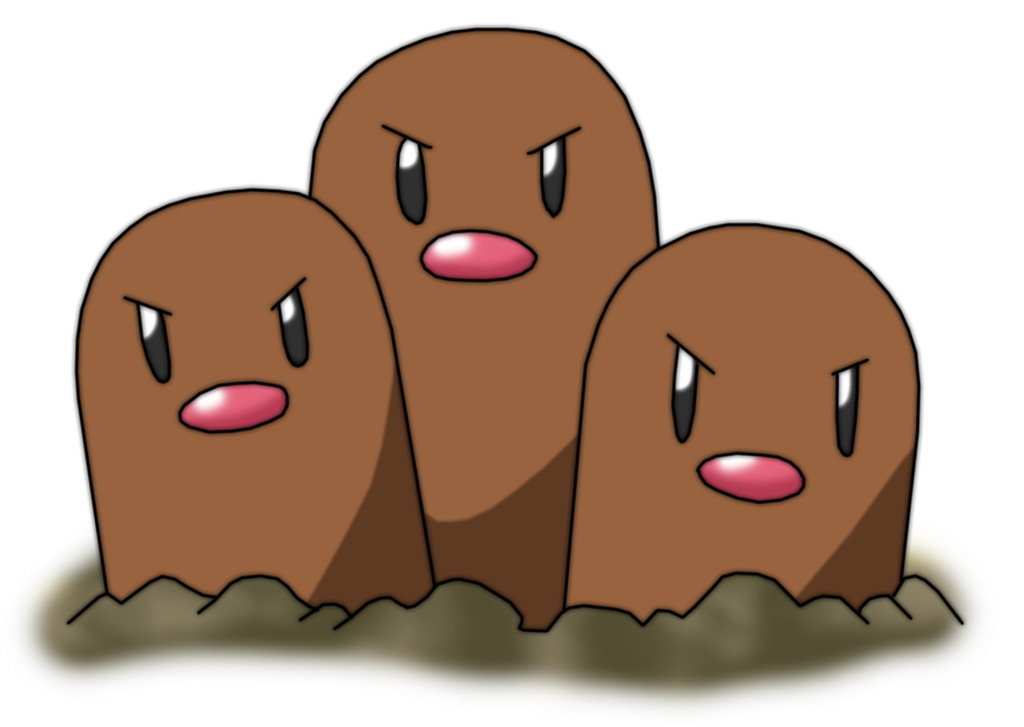 Dugtrio Pokemon PNG Isolated Photos