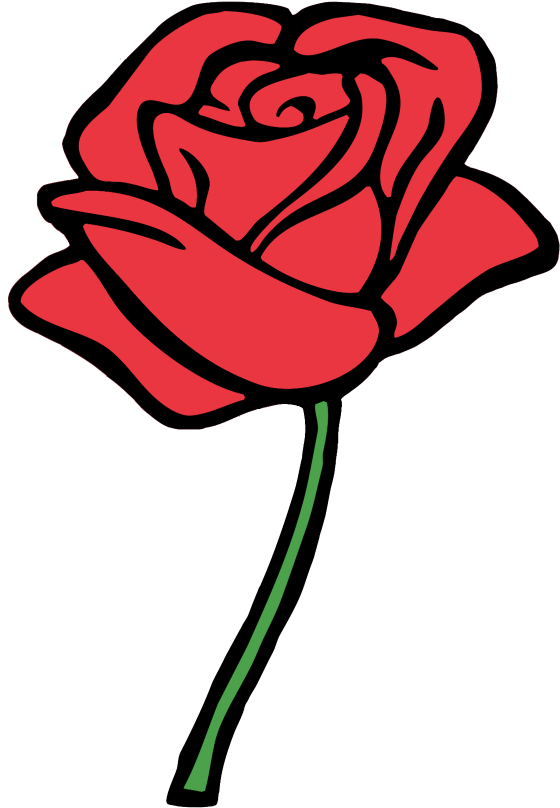 Easy Rose Drawing PNG File