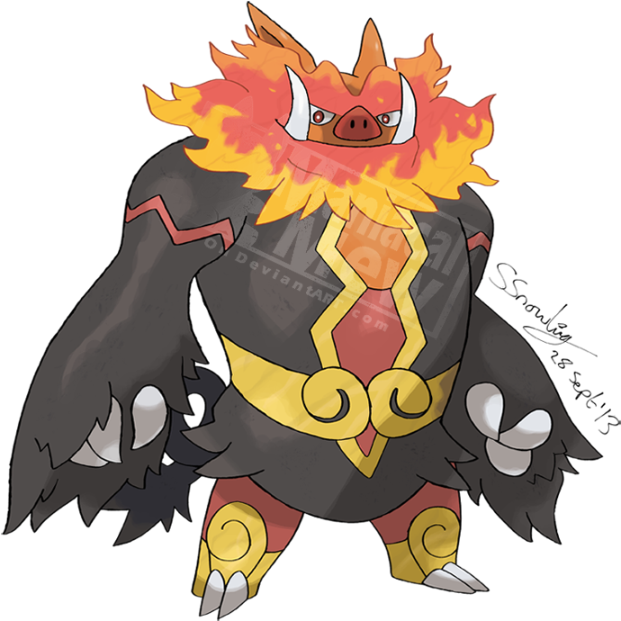 Emboar Pokemon PNG Isolated Pic