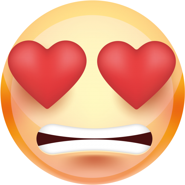 Emoji Heart Eyes PNG File