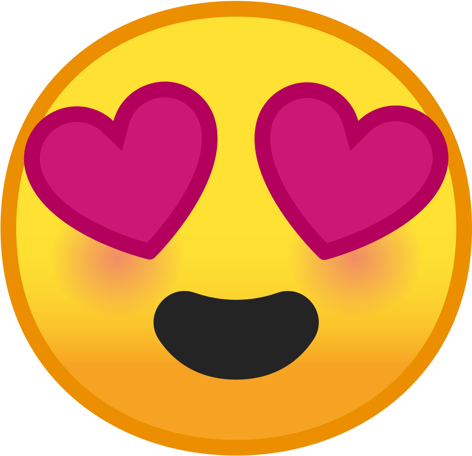 Emoji Heart Eyes PNG Image
