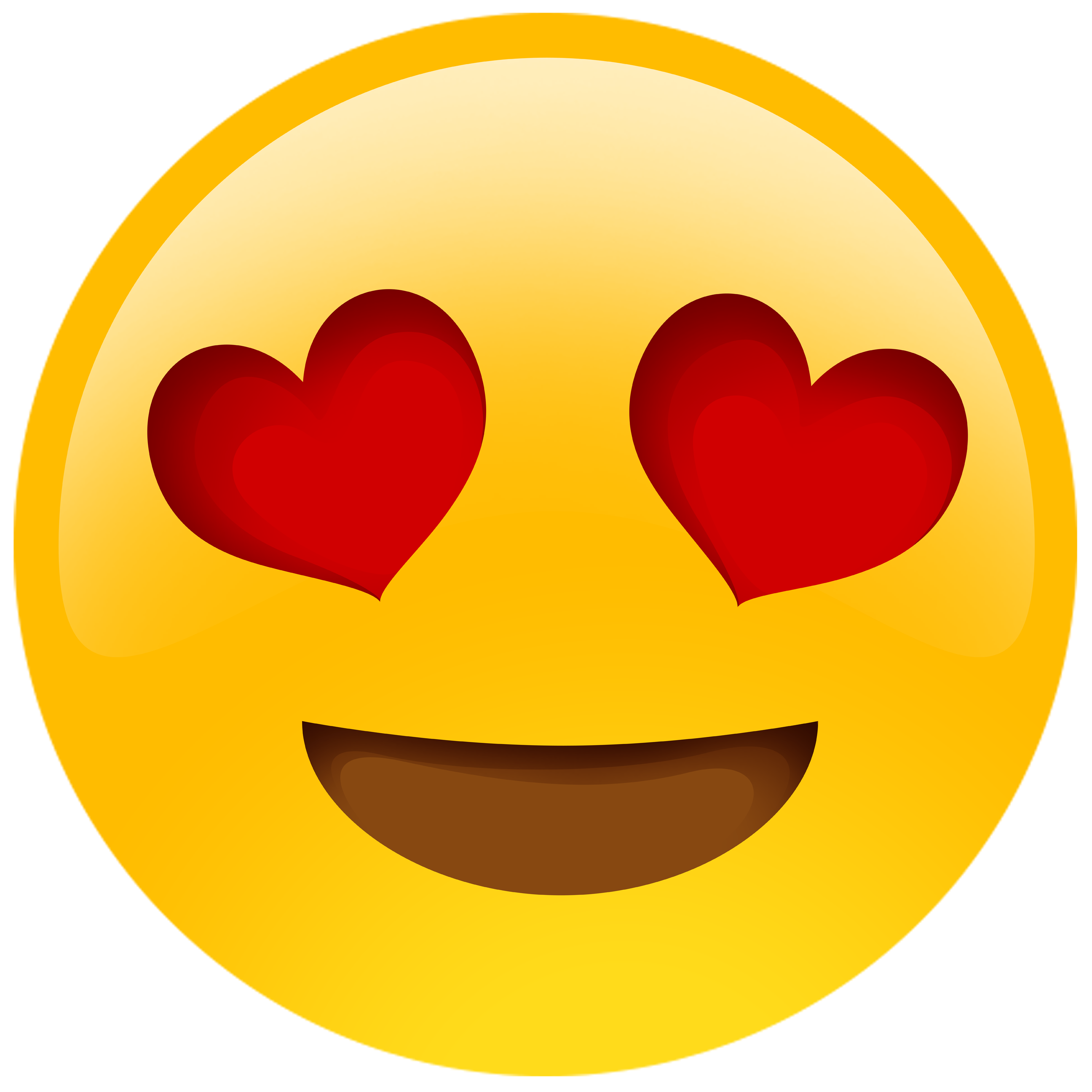 Emoji Heart Eyes PNG Isolated HD