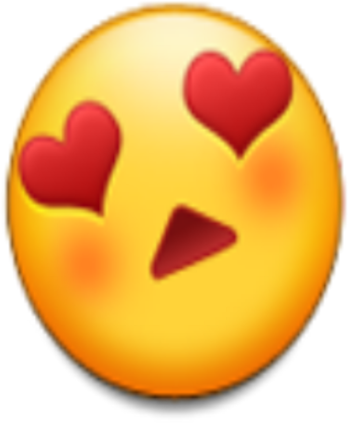 Emoji Heart Eyes PNG Photo