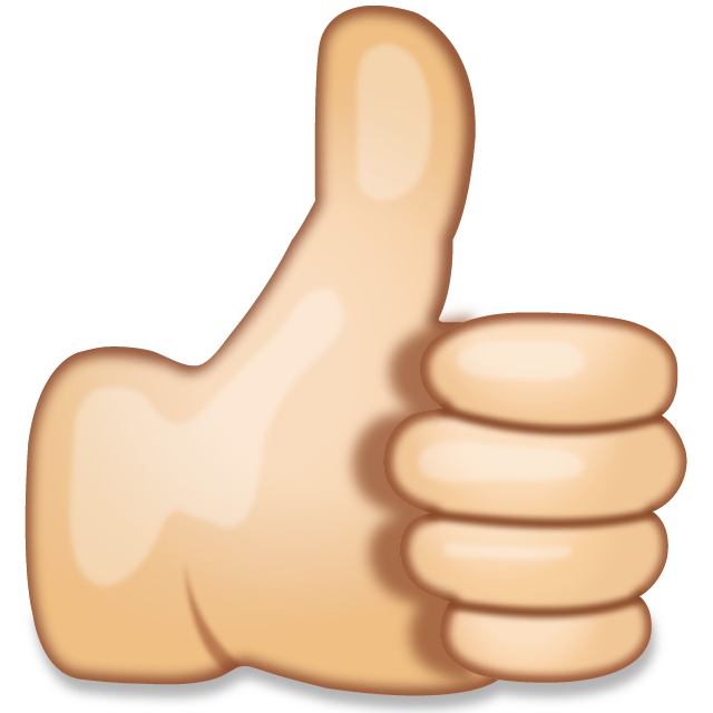 Emoji Thumbs Up PNG Isolated HD