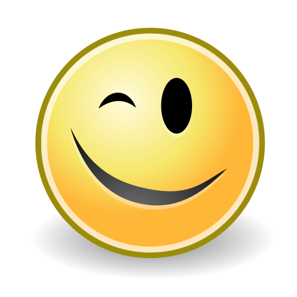 Emoji Wink PNG Isolated Pic