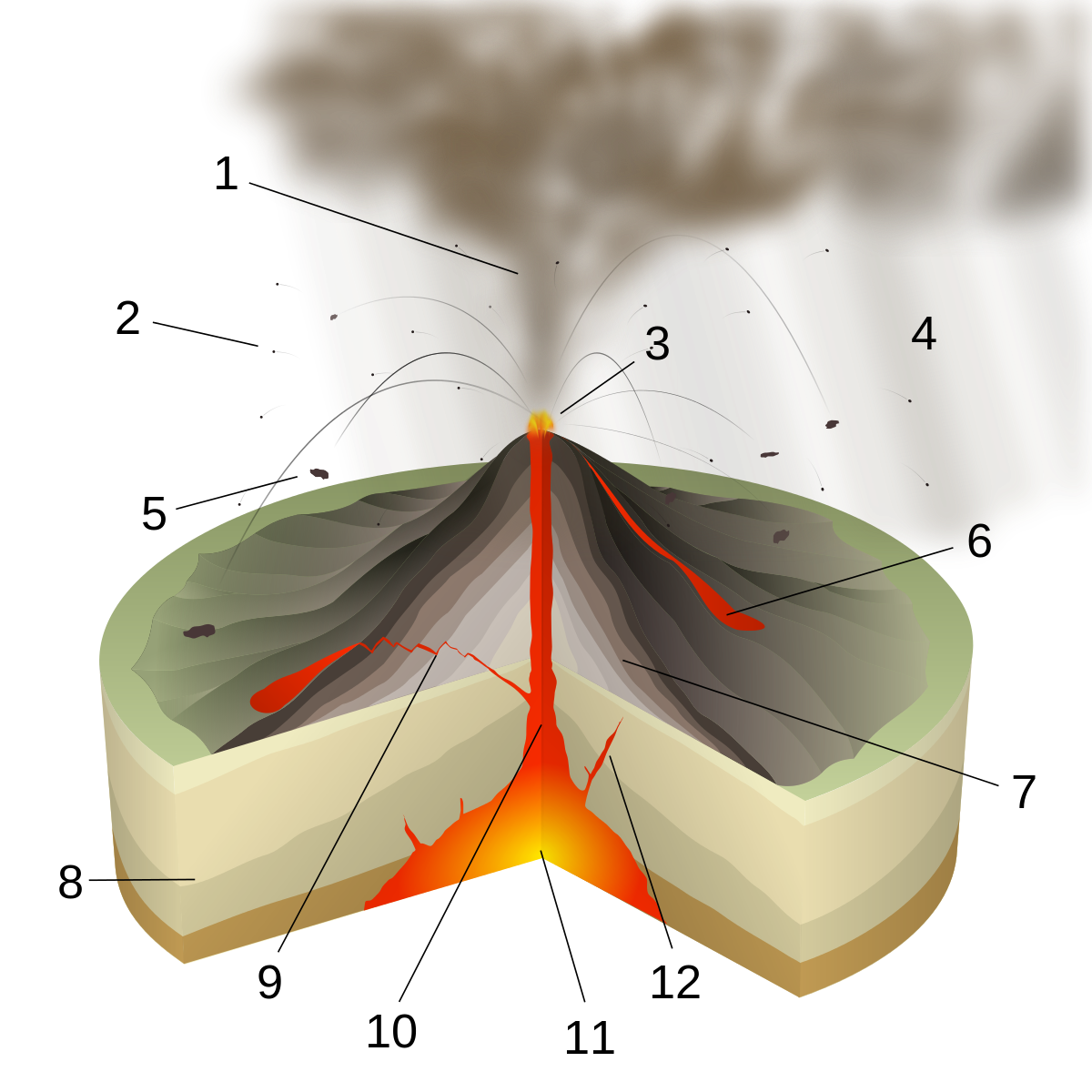 Eruption PNG Isolated Pic