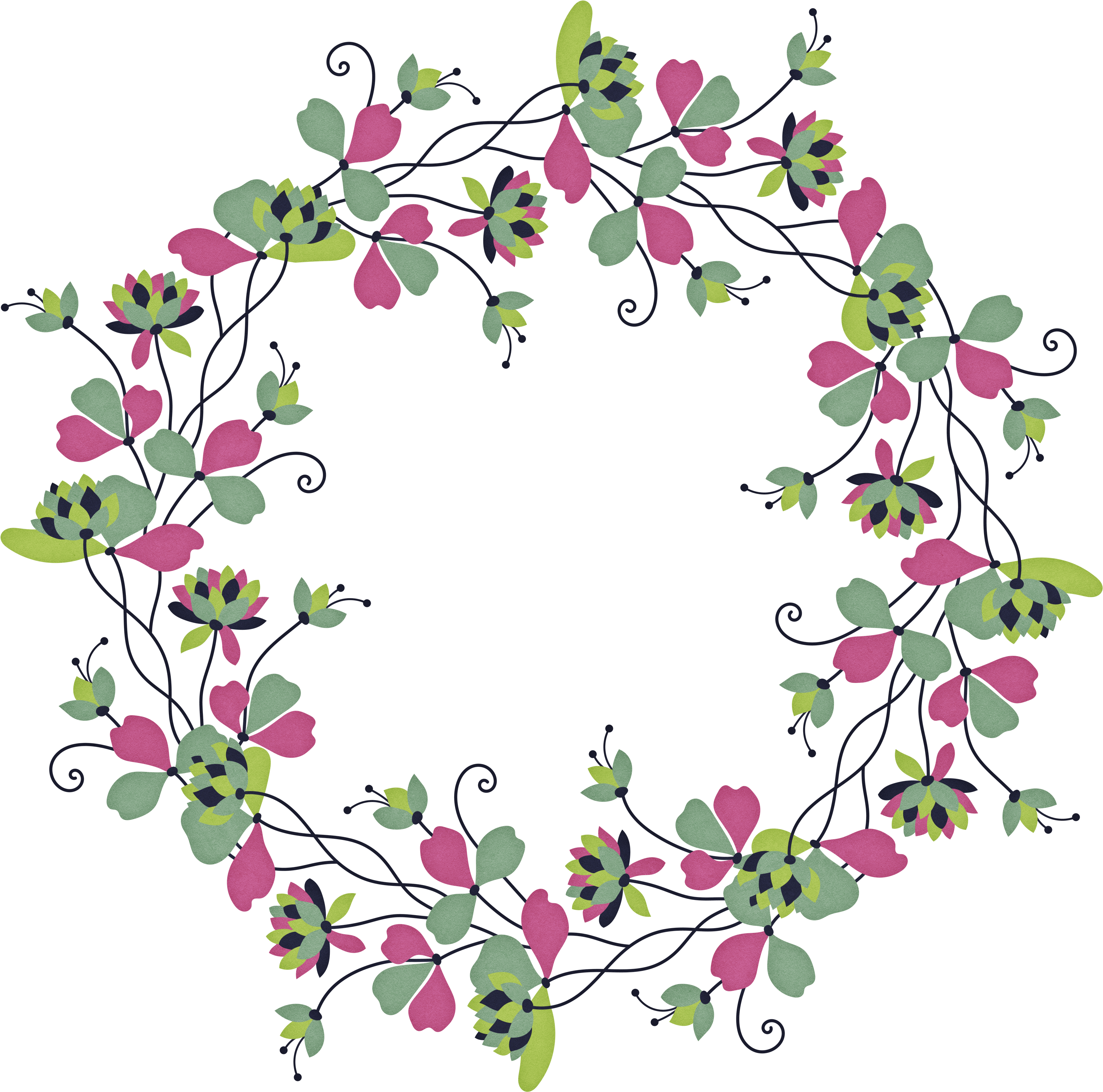 Floral Wreath PNG Isolated Pic