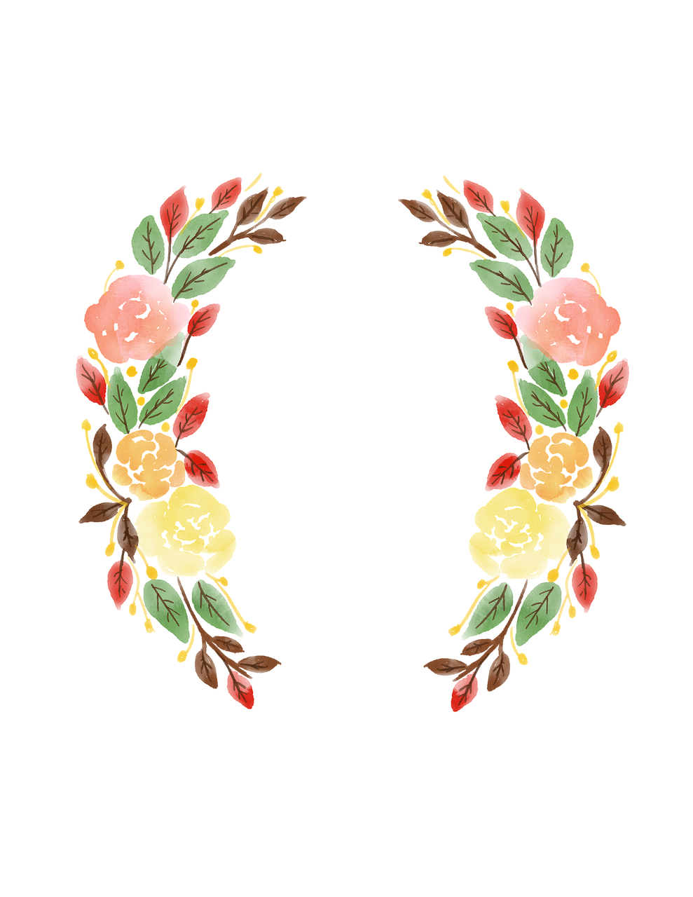 Floral Wreath PNG