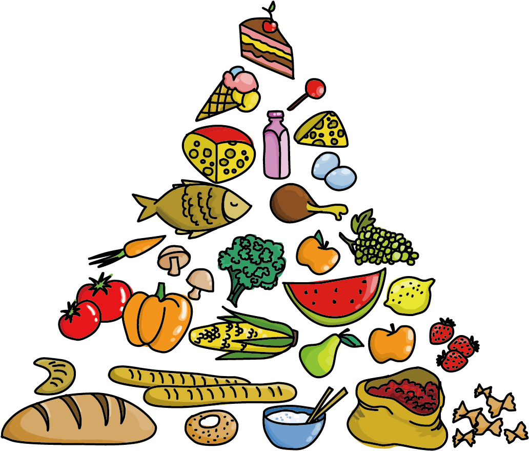 Food Pyramid PNG Isolated File