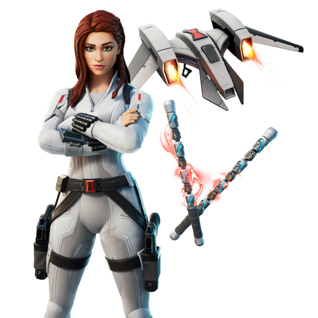 Fornite Black Widow Outfit PNG Photo