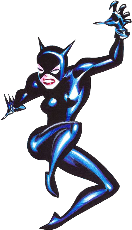 Fornite Catwoman Comic Book Outfit PNG Isolated Pic