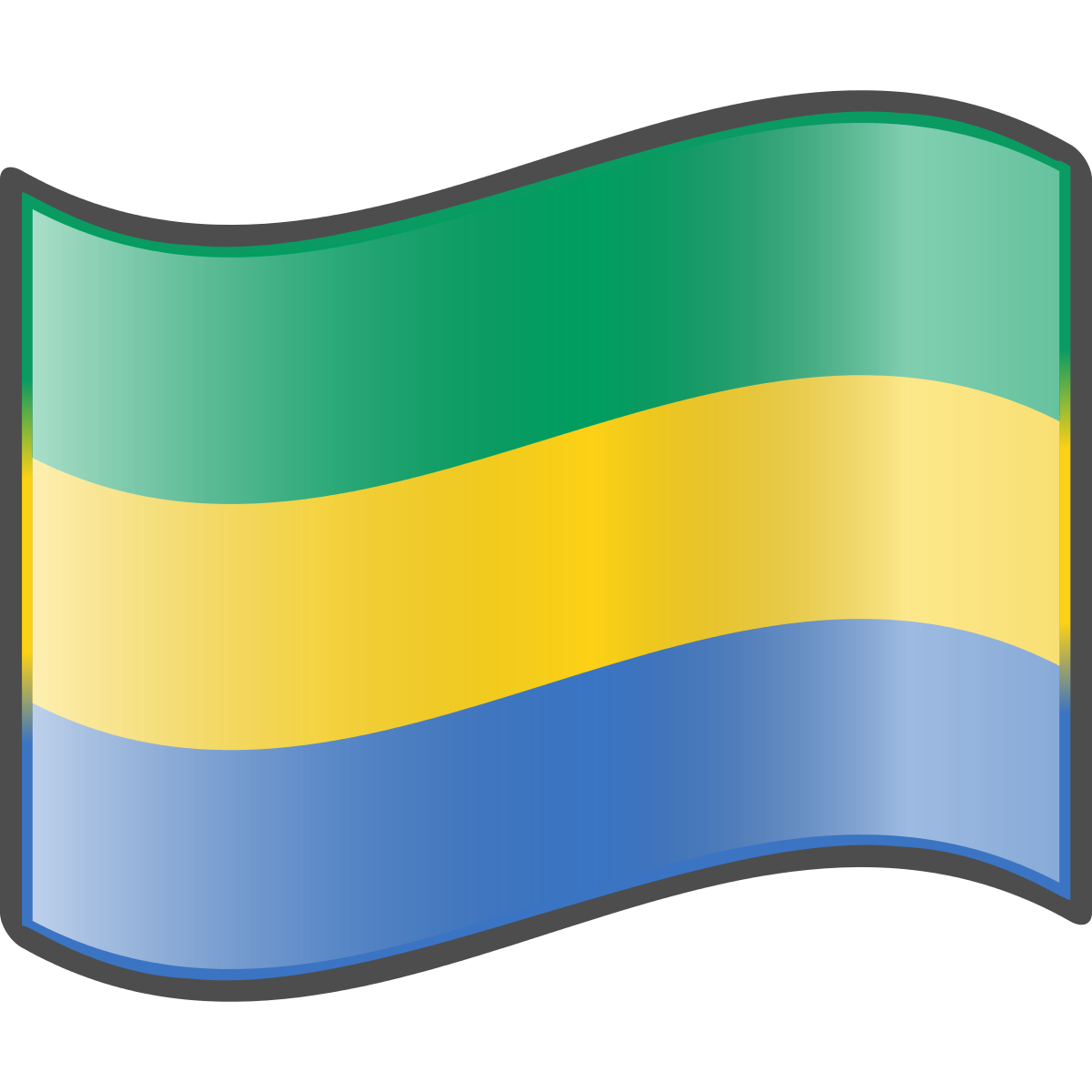 Gabon Flag PNG HD