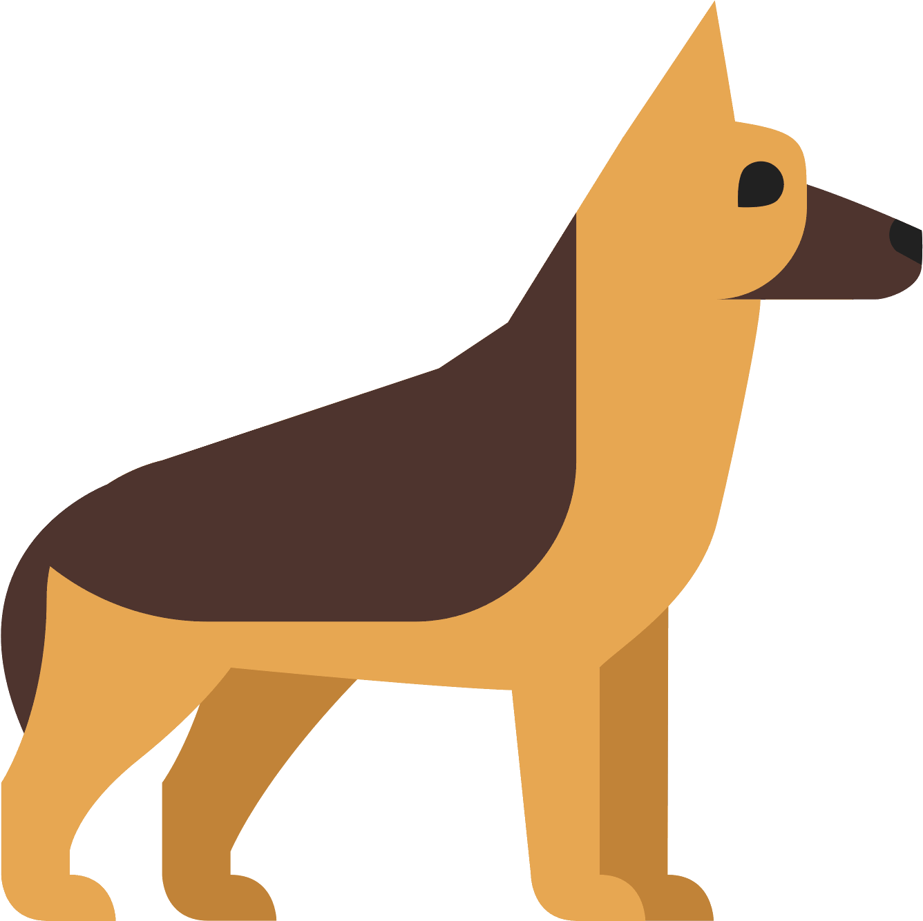 German Shepherd PNG Isolated Clipart