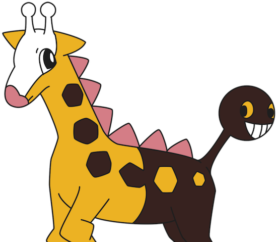 Girafarig Pokemon PNG Isolated Picture