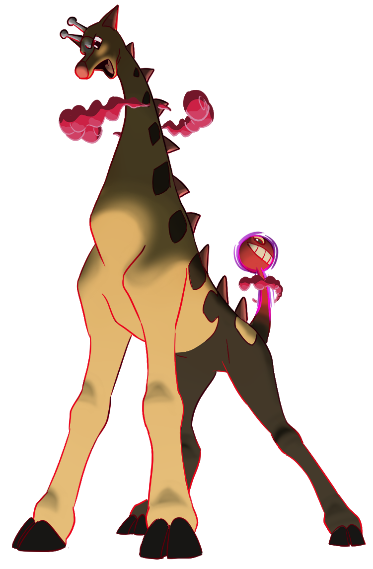 Girafarig Pokemon PNG Transparent Image