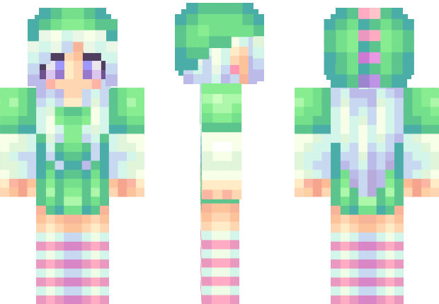 Girl Minecraft Skins PNG Isolated Image
