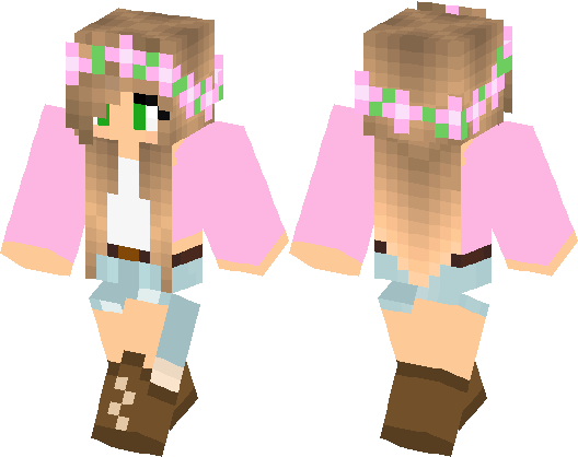 Girl Minecraft Skins PNG Isolated Photos