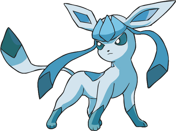 Glaceon Pokemon PNG Background Isolated Image