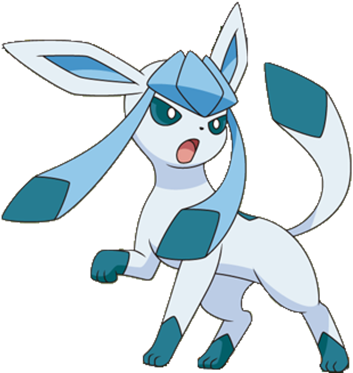 Glaceon Pokemon PNG Isolated Transparent Image
