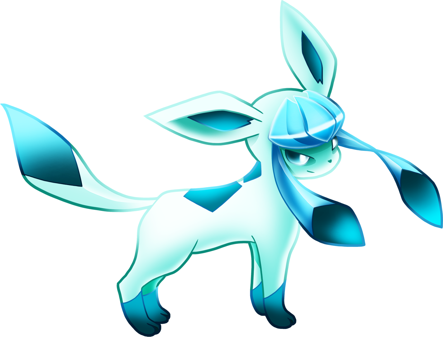 Glaceon Pokemon Transparent Isolated PNG