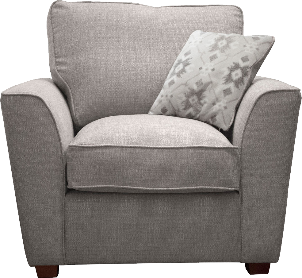 Grey Armchair PNG Image