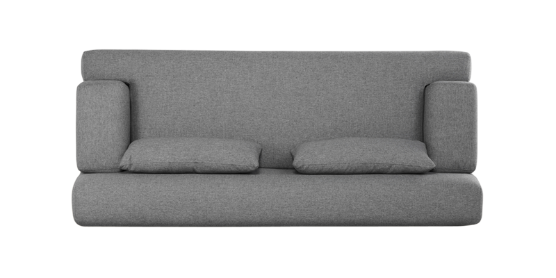 Grey Fabric Sofa PNG File